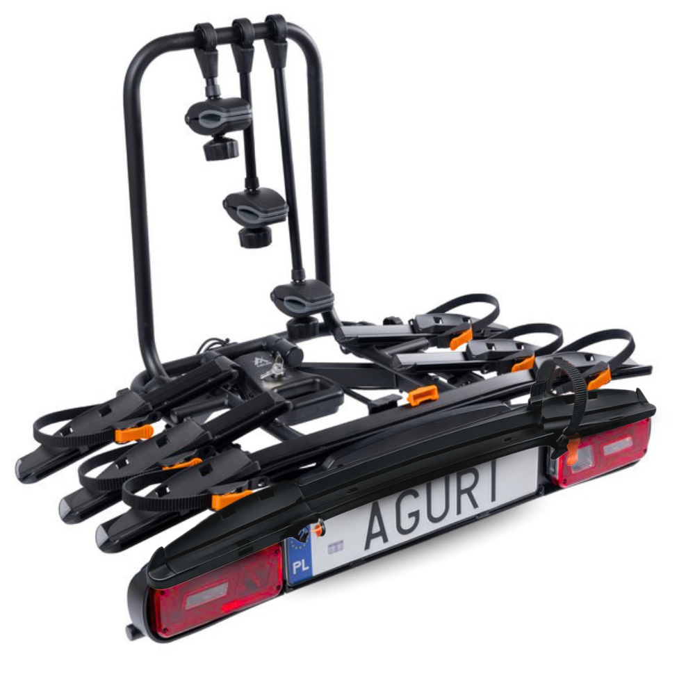 Bagażnik rowerowy na hak Aguri Active Bike PRO 4 czarny