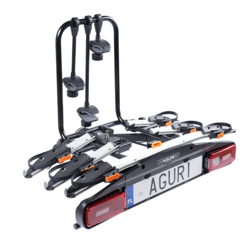 Bagażnik rowerowy na hak Aguri Active Bike PRO 3 srebrny