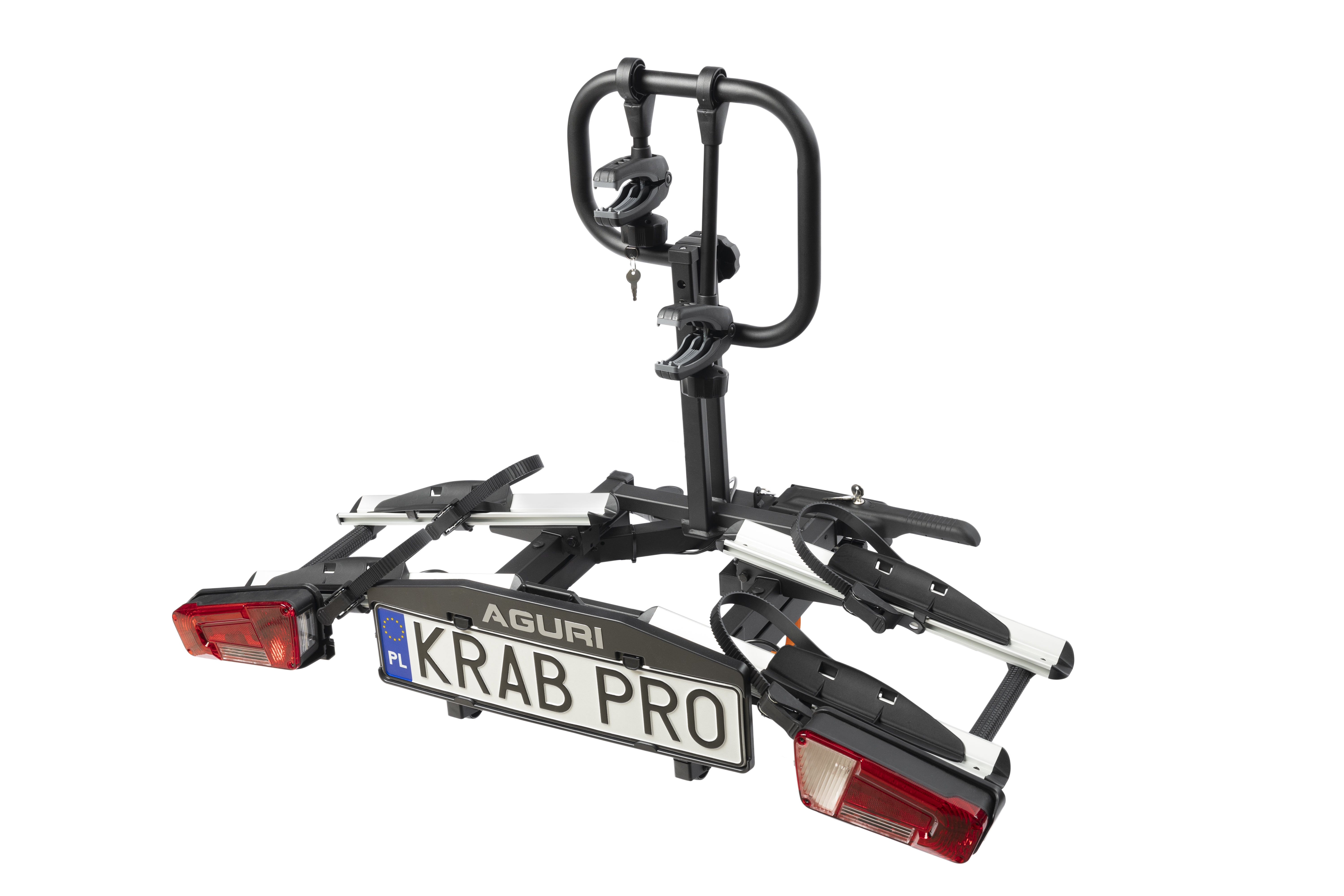 Mechanizm zaciskowy Aguri Active KRAB 2 PRO z zamkiem na kluczyk do mocowania na kuli haka