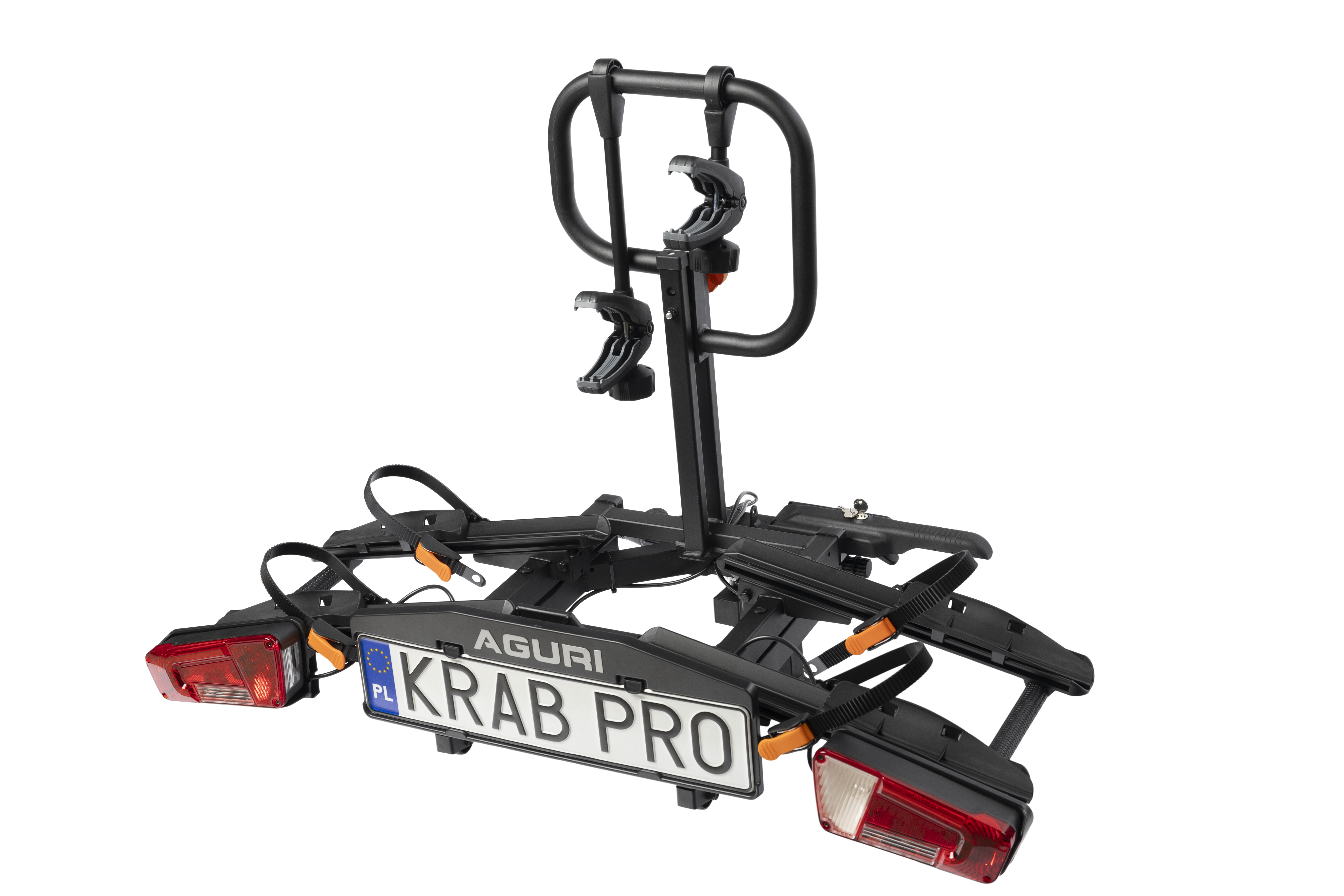 Bagażnik rowerowy na hak Aguri Active KRAB 2 PRO czarny
