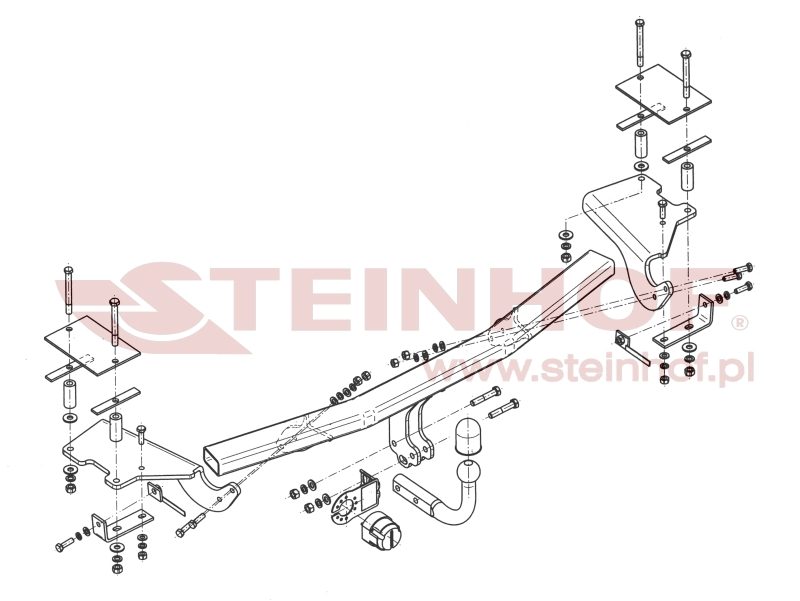 Rysunek techniczny haka Steinhof A-037