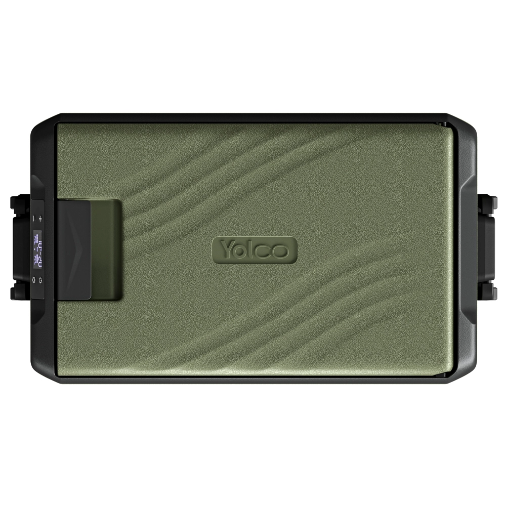 Wnętrze lodówki Yolco KX30 – dwie komory Dual Zone z koszami