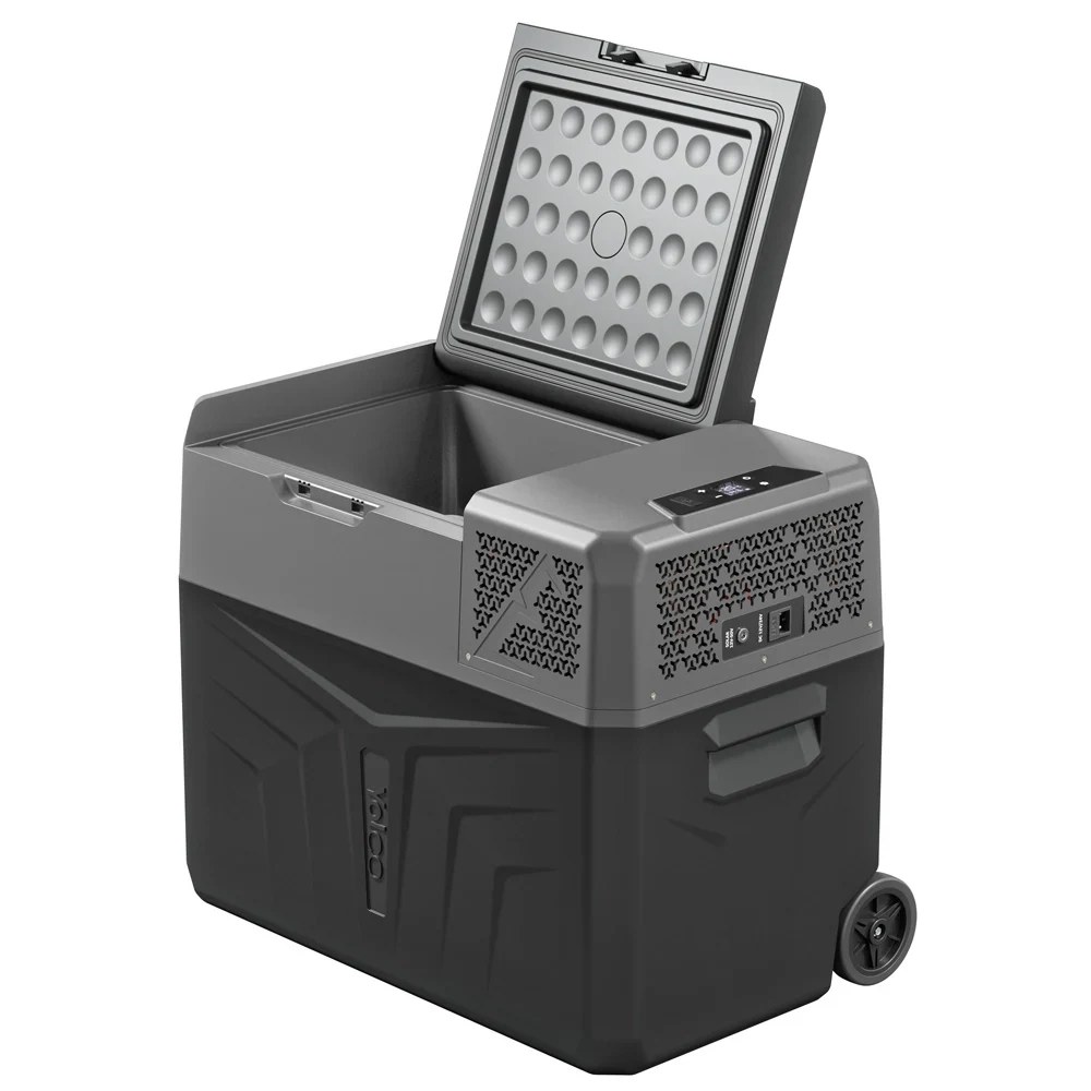 Wnętrze lodówki Yolco BCX40 Carbon — komora z koszem i oświetleniem LED