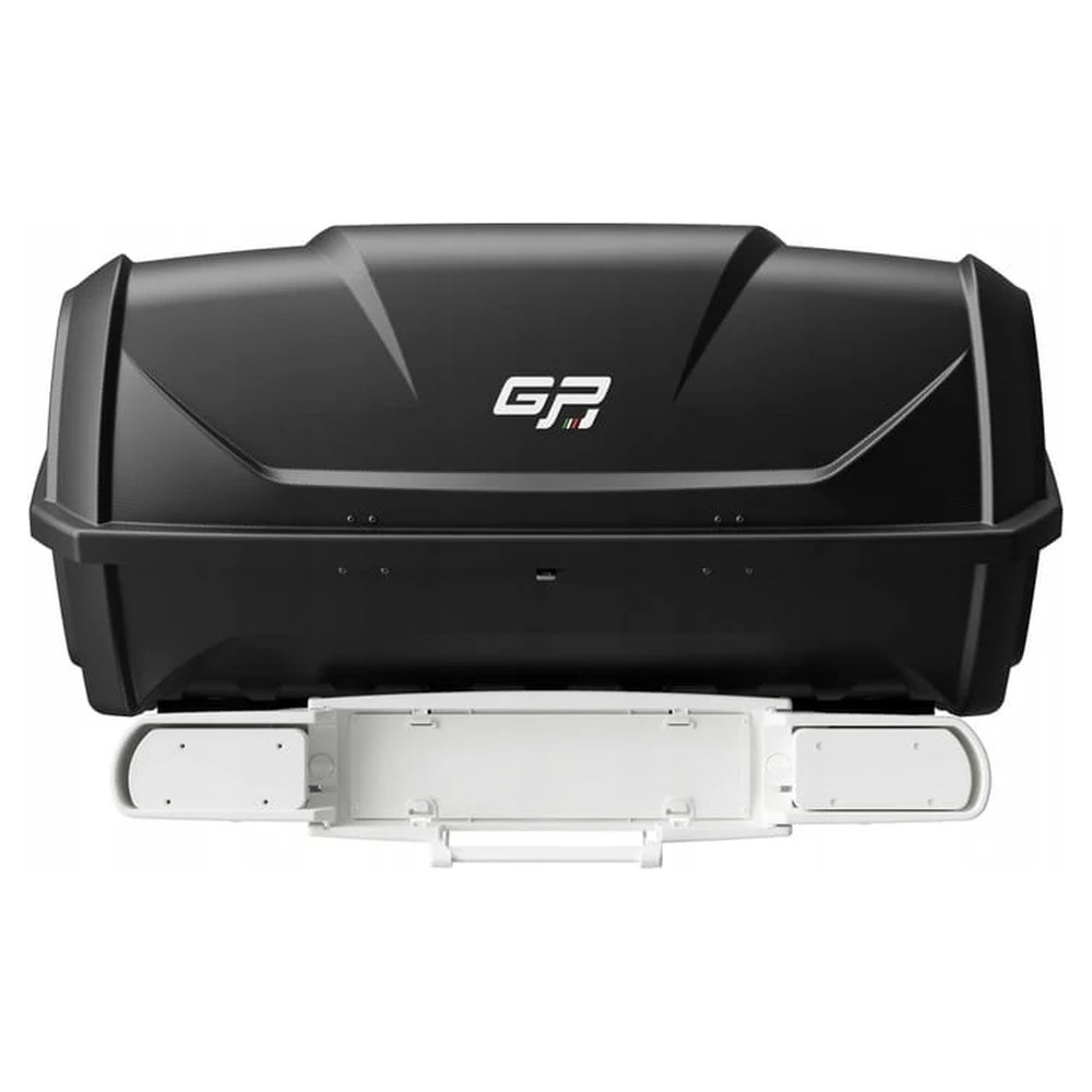 Kufer Peruzzo GP BOX 340 l w kolorze czarnym matowym ze stelażem montażowym