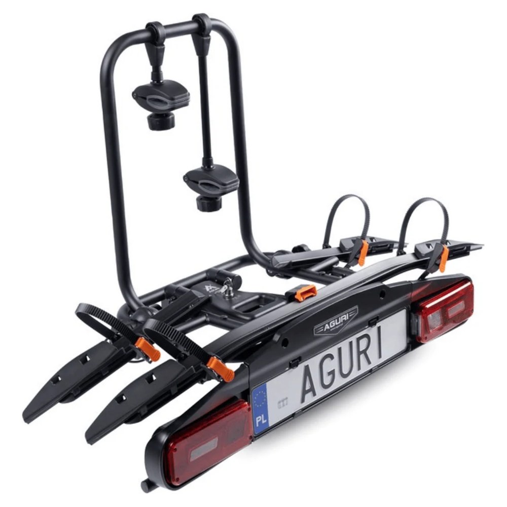 Bagażnik na hak Aguri Active Bike PRO 2 czarny — platforma na 2 rowery