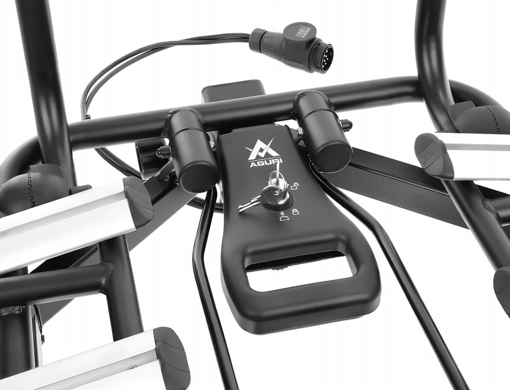 Centralny mechanizm uchylania i zamek na kluczyk bagażnika Aguri Active Bike PRO 2 z wtyczką 13-pin