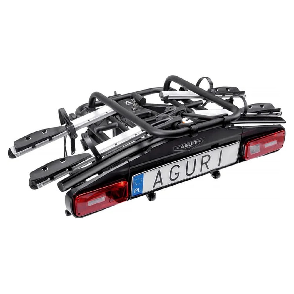 Bagażnik na hak Aguri Active E-Bike 3 czarny — platforma na 3 rowery elektryczne