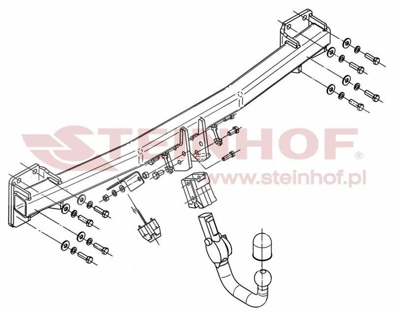 Hak holowniczy Steinhof Volkswagen Touareg / Porsche Cayenne / Audi Q7