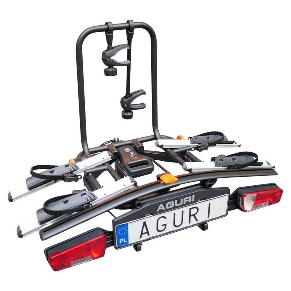 Bagażnik rowerowy na hak Aguri Active E-Bike 2 PLUS srebrny na 2 rowery elektryczne