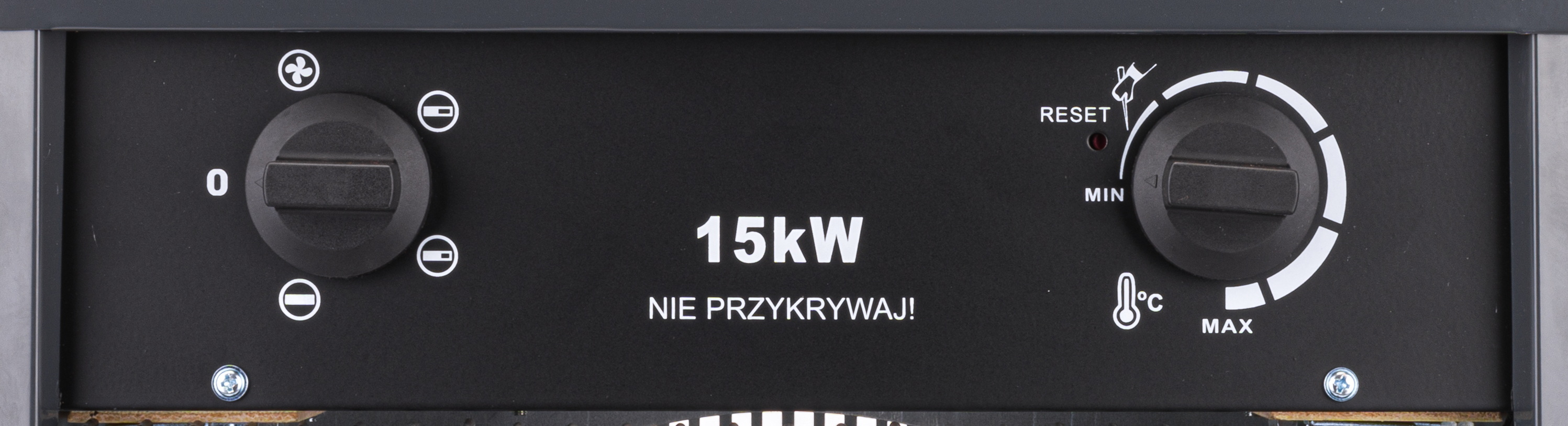 Panel z pokrętłami mocy i termostatem PM-NAG-15EDN