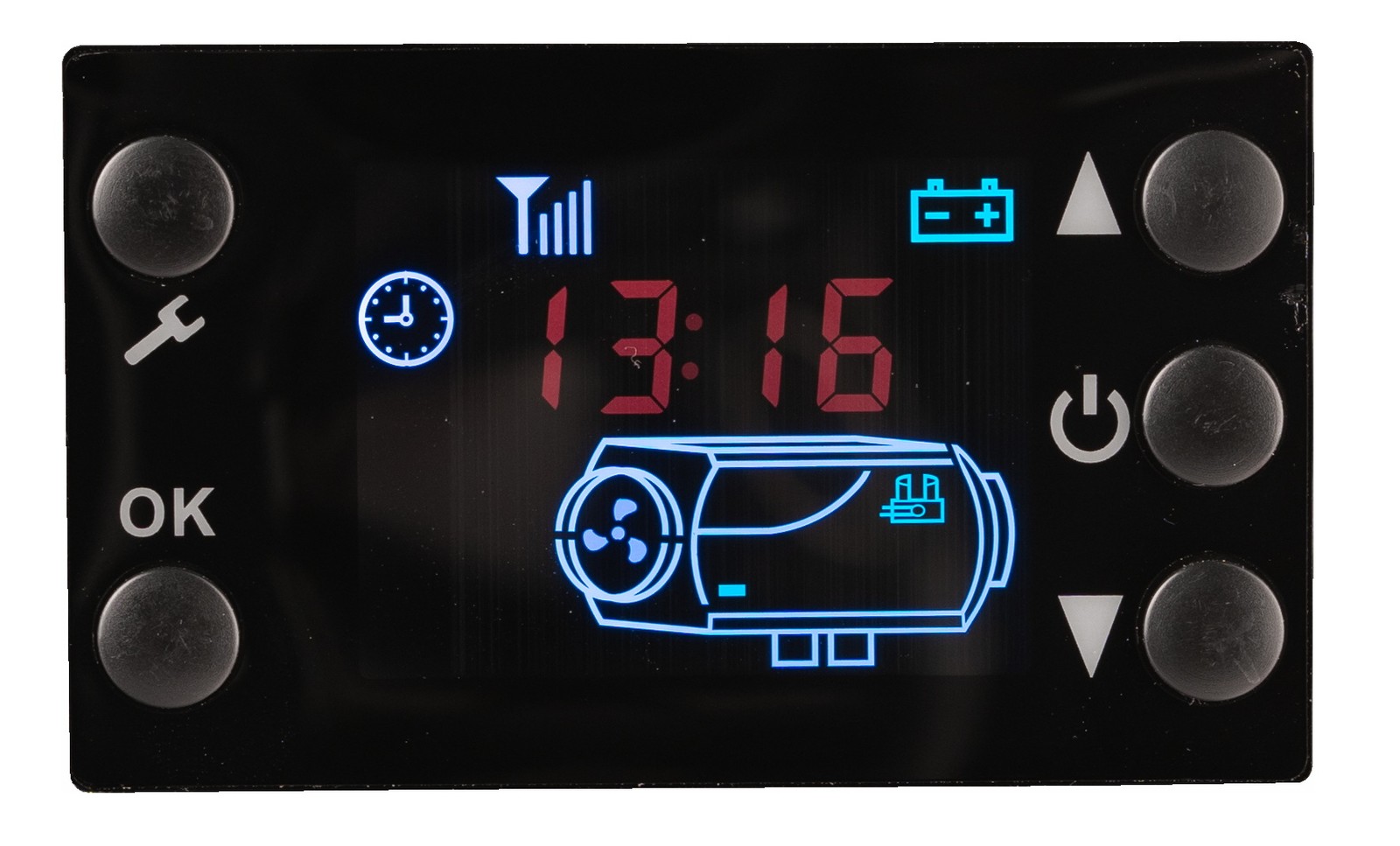 Wyświetlacz LCD sterownika ogrzewania postojowego PM-AG-8M1